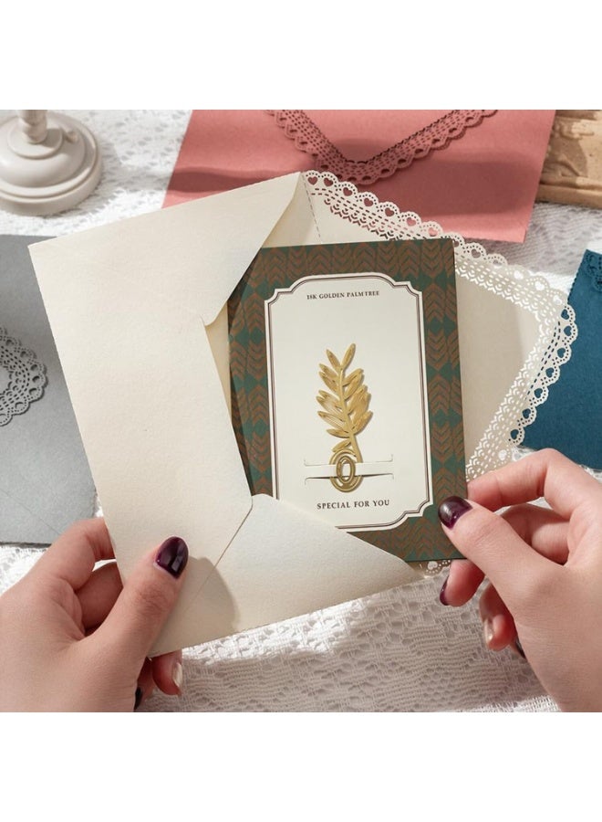 FAYET 10 Pack Colorful Hollow Triangle Envelopes , Paper Card Envelopes for Wedding Invitations, Party Favors, Business Cards, Gifts, and DIY Crafts (160×113mm) - Image 4